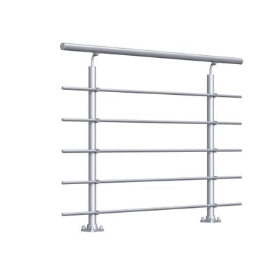 Garde-corps New Rondo - Aluminium anodisé - L 1,50 m - Pose à plat - SOGEM