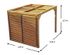 Pergola autoportante en bois traité thermachauffé avec ventelles mobiles sur toit et un mur L 3,13 x l 2,34 x h 2,17 m, Livraison à domicile incluse - HABRITA