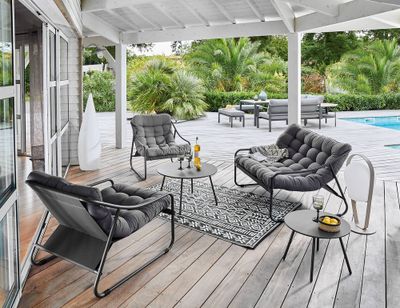 Relax bord'eau aluminium graphite gris PROLOISIRS Livraison à domicile incluse