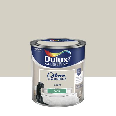Peinture Crème de Couleur Galet satin 0,5 L - DULUX VALENTINE