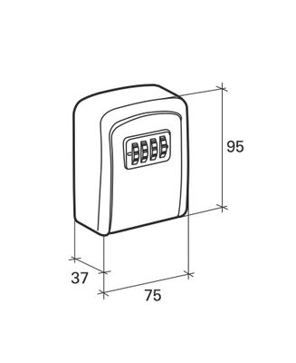 Boîte à clés murale à combinaison THIRARD