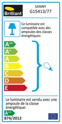 Réglette GU10 LED 2X3W = 500 lumens SANNY BRILLIANT