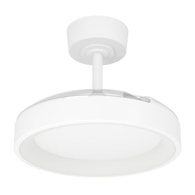 Ventilateur de plafond silencieux à pales rétractables LED + télécommande Blanc Ø83cm - Torreya EGLO