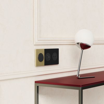 Plaque de finition latérale 1 poste Odace 2025 Architecte noir émaillé - SCHNEIDER ELECTRIC