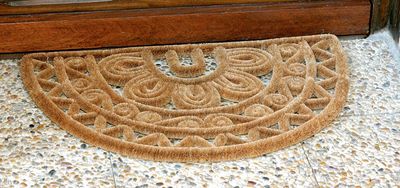 Grille coco métal demi-lune 75 x 45 cm ID HOME