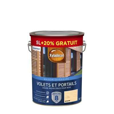 Lasure 8 ans incolore 5 litres +20% gratuit - XYLADECOR
