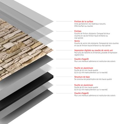 Panneaux muraux de douche 100x100x255 cm parement clair DecoDesign Décor - SCHULTE