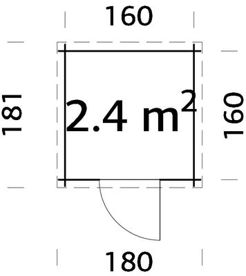 Abri de jardin en bois traité autoclave marron Zoé 1 - ép.19mm - 3,2 m² hors-tout - WHITE WOOD