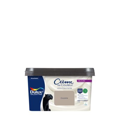 Peinture crème de couleur Gazelle velours 2,25L - DULUX VALENTINE