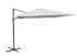 Parasol déporté 3 x 4 m à manivelle inclinable aluminium châssis gris et toile écru - PROLOISIRS