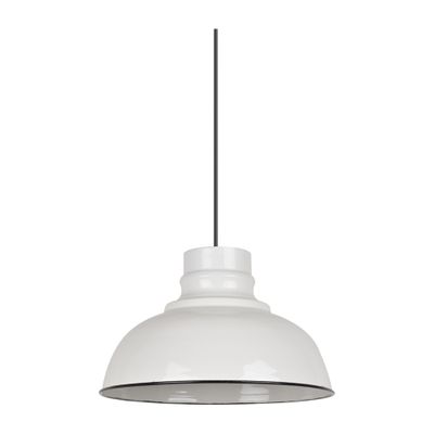 Suspension métal blanc E27 Ø30 cm CANTEEN - COREP