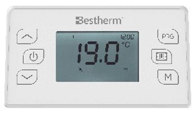 Radiateur à inertie sèche NESSA 1500W blanc horizontal - BESTHERM