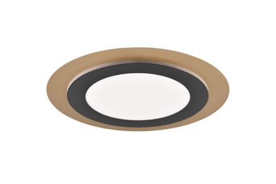 Plafonnier MORGAN rond or et noir LED 42W 5600 lumens blanc dynamique CCT - TRIO