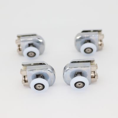Roulettes chromées bas de porte pour portes de douche diamètre 23mm - AURLANE