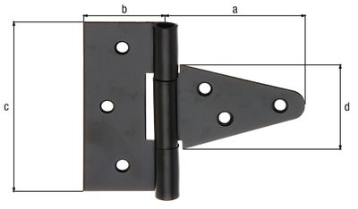 Penture anglaise 75 mm noir ALBERTS