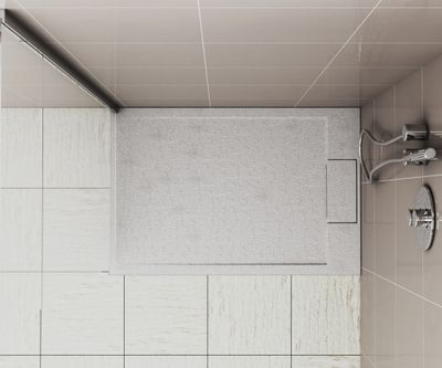 Receveur de douche 80x120 cm résine blanc mat Island - OCEA