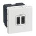 Prise encastrable double USB-C 2 modules Blanc - Mosaic LEGRAND