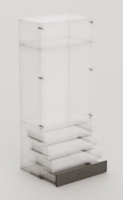 Façade tiroir Creo extérieur graphite 188 x 998 mm OFITRES