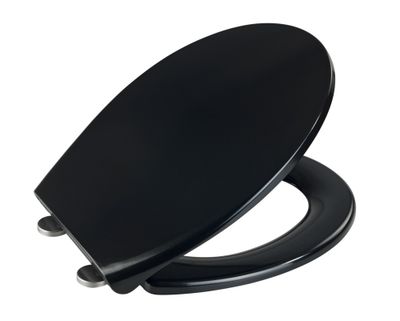 Abattant WC frein de chute duroplast noir Vorno Neo - WENKO