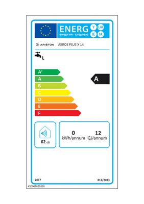 Chauffe-eau thermostatique Akros Plus X gaz naturel 14L - ARISTON
