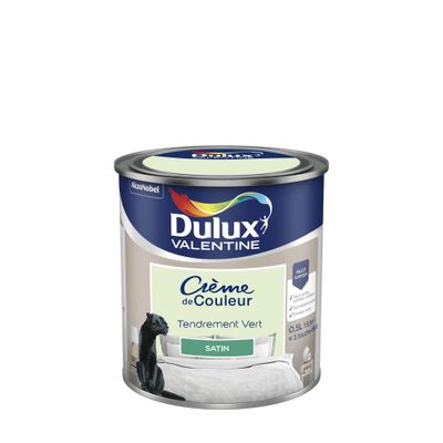 Peinture Crème de Couleur Tendrement Vert satin 0,5 L - DULUX VALENTINE