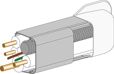 Amorce droite pour goulotte clim 80 x 60 mm - AUTOGYRE