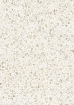 Dalle Pvc effet terrazzo beige SENSO PREMIUM CLIC 2 ép 4,5 mm 49 x 98 cm compatible pièce humide paquet de 2,40 m² GERFLOR