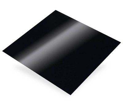 Tôle aluminium lisse laqué noir 250 x 500 mm épaisseur 1 mm CQFD