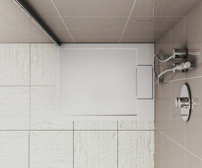 Receveur de douche 70x90 cm résine blanc brillant Island - OCEA