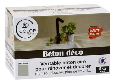 Pack béton déco Amsterdam Gris moyen 5kg COLOR FRANCE