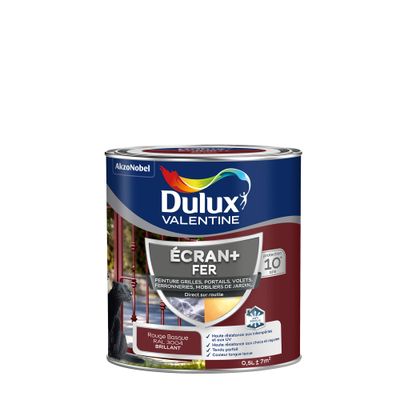 Peinture Ecran + Fer brillant Rouge Basque 0.5 litre DULUX VALENTINE