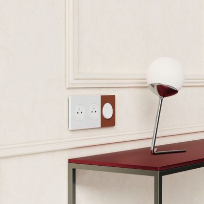 Plaque de finition latérale 1 poste Odace 2025 Architecte sienne émaillé - SCHNEIDER ELECTRIC