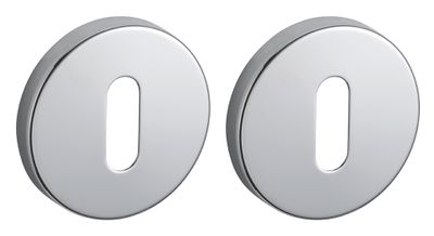 Rosaces de porte ronde à clé chrome brillant diamètre 50 mm FROSIO