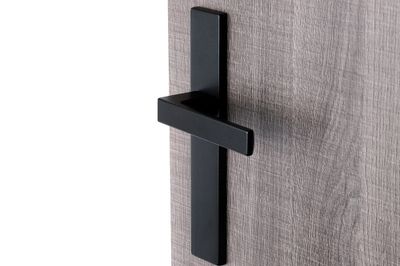 Poignées de porte sur plaques sans trou Loft noir mat ALPERTEC