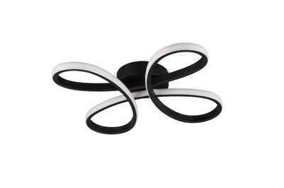 Plafonnier FLY noir LED 22W 2600 lumens blanc neutre - TRIO