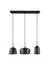 Suspension E14 Chiraz noir et or 3x25W - TRIO