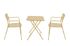 Salon pour balcon CATANE 2 personnes en acier moutarde BOCARNEA