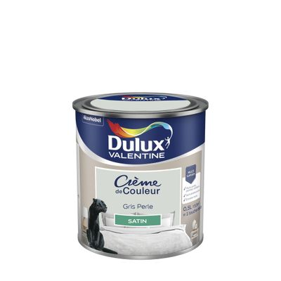 Peinture crème de couleur Gris Perle Satin 0,5 L - DULUX VALENTINE