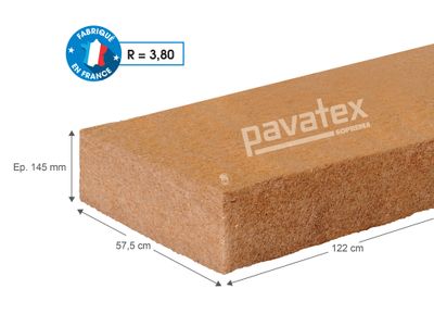 Panneau de fibre de bois PAVAFLEX - Épaisseur 145 mm - l.0,575 x L.1,22 m SOPREMA