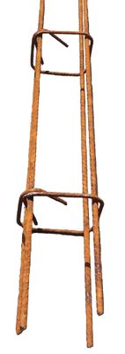 Chaînage 4 fers à béton diamètre 7 mm 15 x 15 x 300 cm