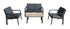 Salon de jardin SUNSET aluminium graphite 4 places - PROLOISIRS