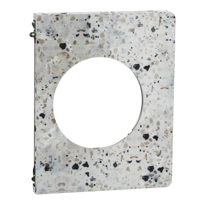 Plaque de finition latérale 1 poste Odace 2025 Architecte effet terrazzo - SCHNEIDER ELECTRIC