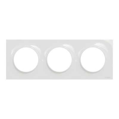 Plaque de finition 3 postes blanc - Odace 2011 Styl SCHNEIDER ELECTRIC