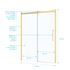 Porte de douche coulissante 140x200 cm profilé or verre transparent 6 mm Rolling - AURLANE
