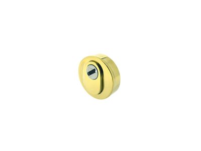 Rosaces de porte rondes de sécurité à cylindre acier poli ALPERTEC