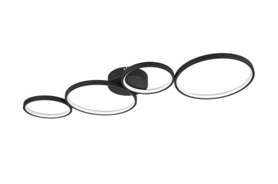 Plafonnier RONDO noir LED 37W 4800 lumens blanc chaud - TRIO