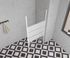 Paroi de douche latérale fixe 90x185 cm profilé blanc verre sérigraphié 4 mm Primera - OCEA