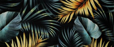 Tapis BOSTON "FEUILLE GOLD" - 50x120cm - Ep.5mm ID HOME