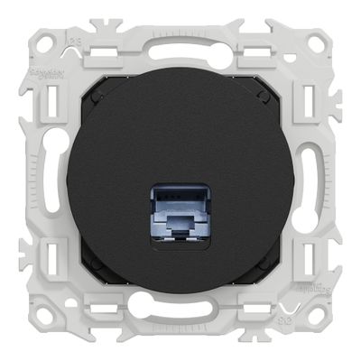 Prise RJ45 grade 2-3 catégorie 6 Odace 2025 noir - SCHNEIDER ELECTRIC