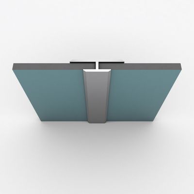 Profilé de jonction en aluminium pour panneau mural chromé 25 x 5 x 2100 mm AURLANE